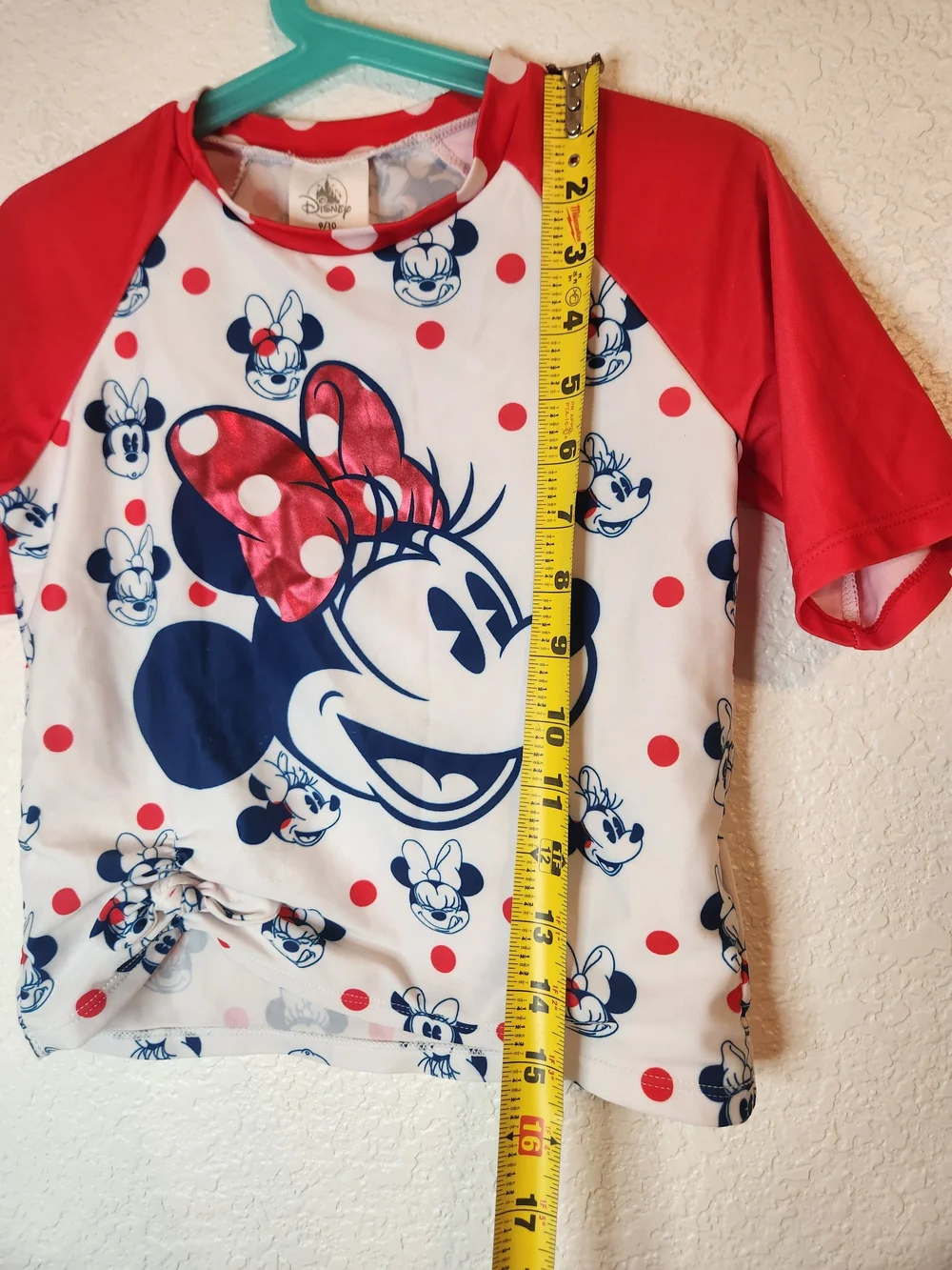 Disney store Minnie Mouse 50+ Swim Top Size Girl's 10 rash guard